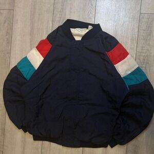 CHRISTIAN Dior Monsieur navy blue bomber jacket men's size large